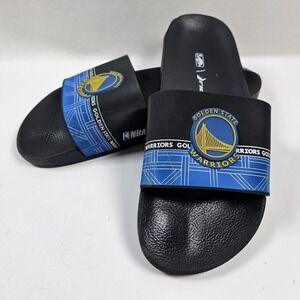 Rider NBA Golden State Warriors Slides Men 8 Black Blue Sandals Flip Flops shoes